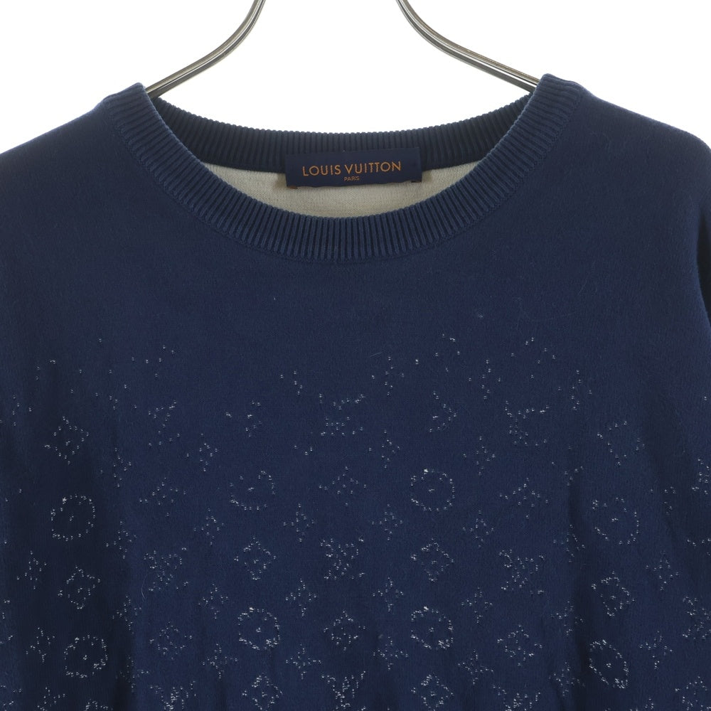 LOUIS VUITTON(ルイヴィトン) 22SS モノグラム グラディエント クルーネック 長袖ニット セーター ネイビー RM221Q USO HKN44W レディース