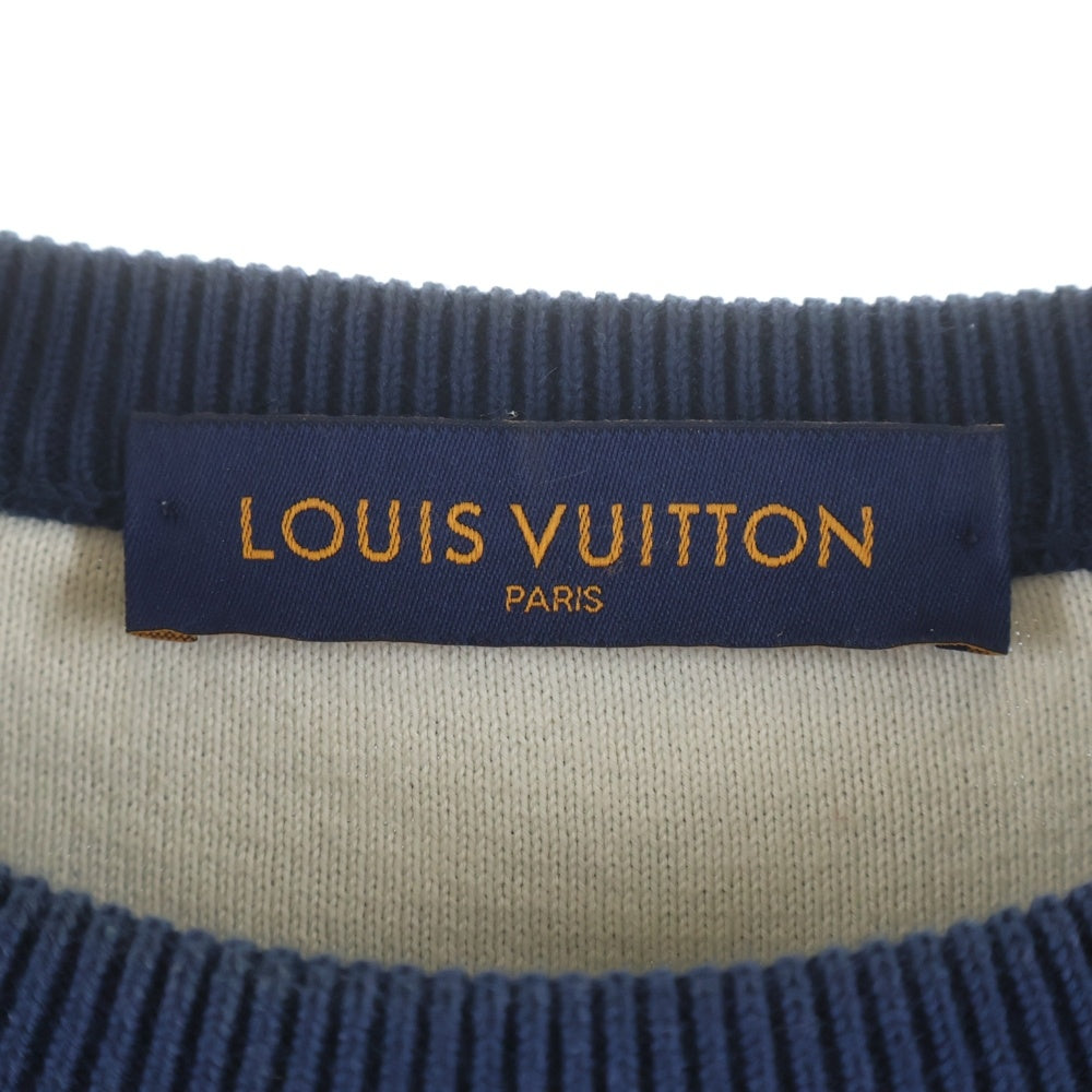LOUIS VUITTON(ルイヴィトン) 22SS モノグラム グラディエント クルーネック 長袖ニット セーター ネイビー RM221Q USO HKN44W レディース