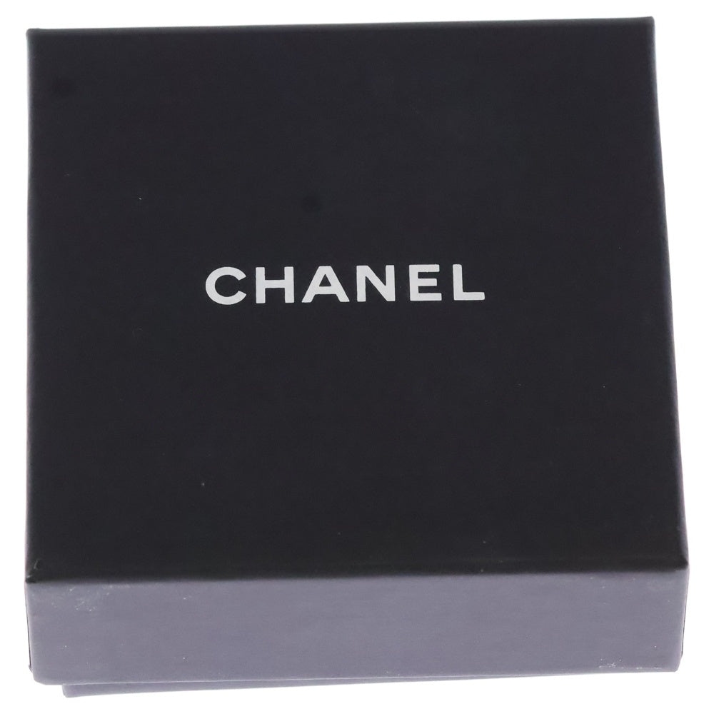 CHANEL(シャネル) ココマーク ラインストーン ピアス ブラック×ゴールド レディース