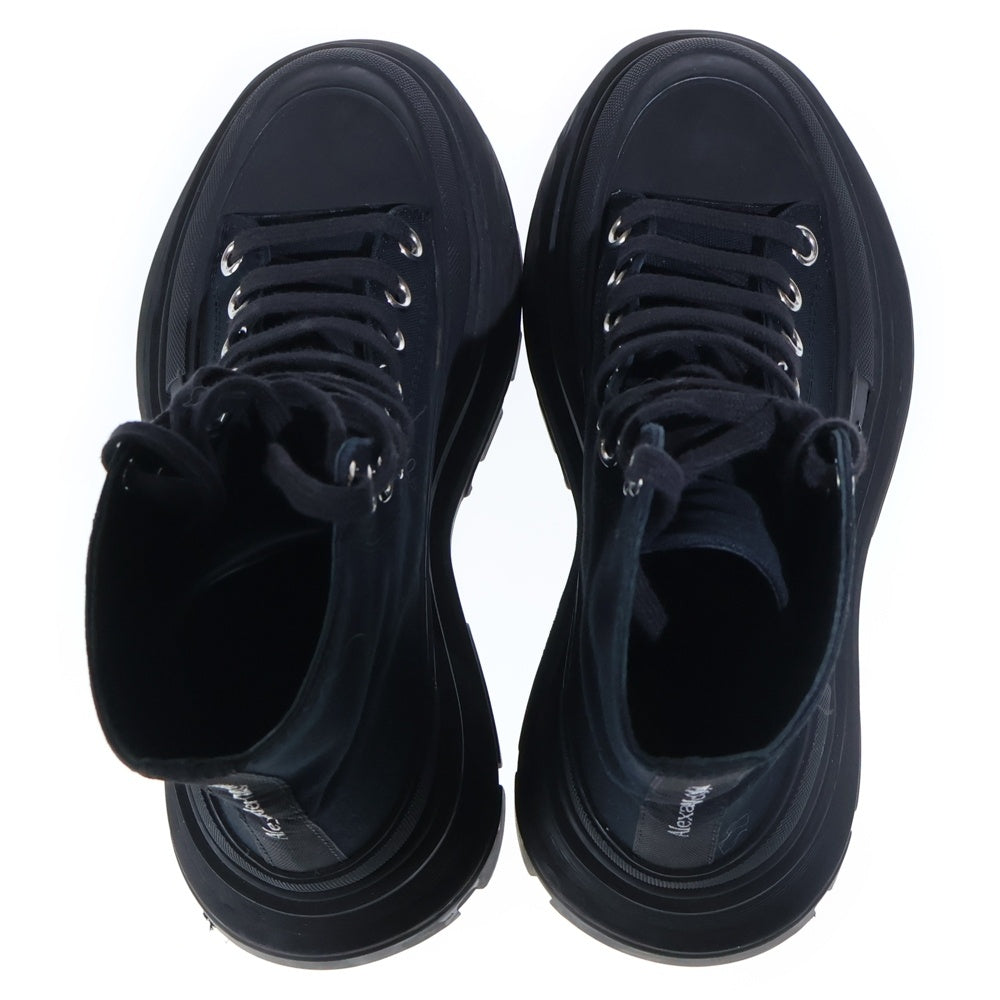 Alexander McQueen(アレキサンダーマックイーン) トレッドスリック キャンバス レースアップ ハイカットシューズ スニーカー ブラック レディース