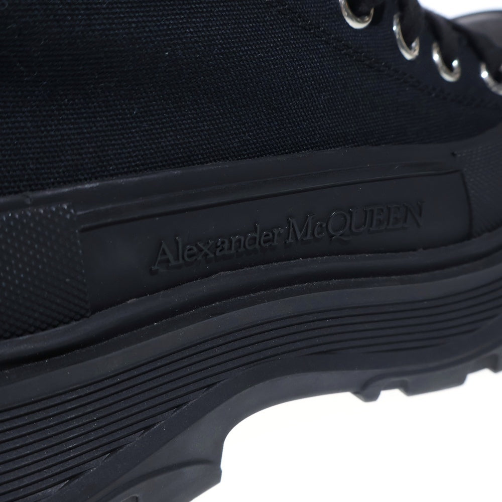 Alexander McQueen(アレキサンダーマックイーン) トレッドスリック キャンバス レースアップ ハイカットシューズ スニーカー ブラック レディース
