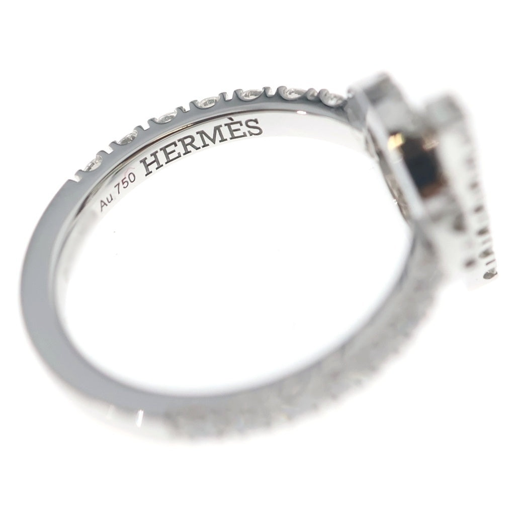 HERMES(エルメス) フィネス ハーフダイヤリング 750WG 指輪 ホワイトゴールド #50 レディース