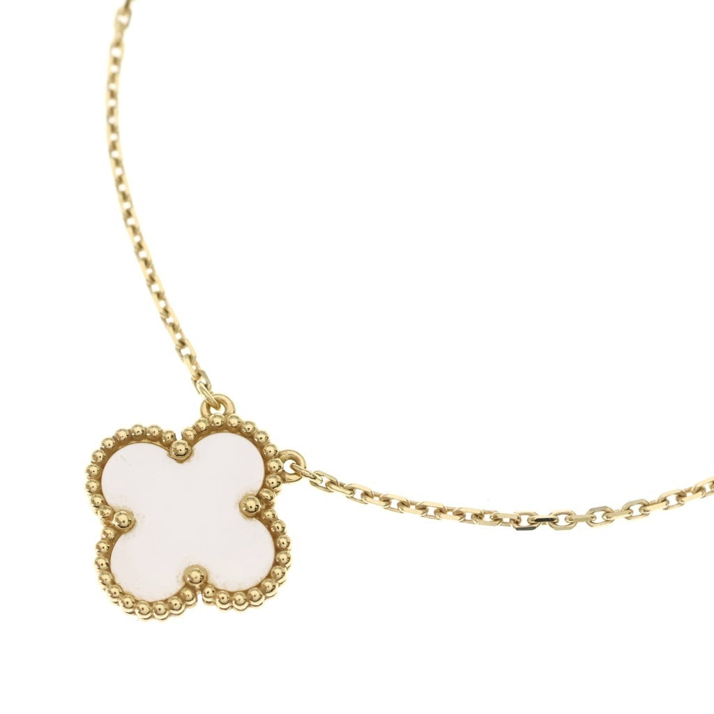 Van Cleef & Arpels(ヴァンクリーフアンドアーペル) ヴィンテージアルハンブラ マザーオブパール ネックレス K18YG イエローゴールド VCARA45900 レディース