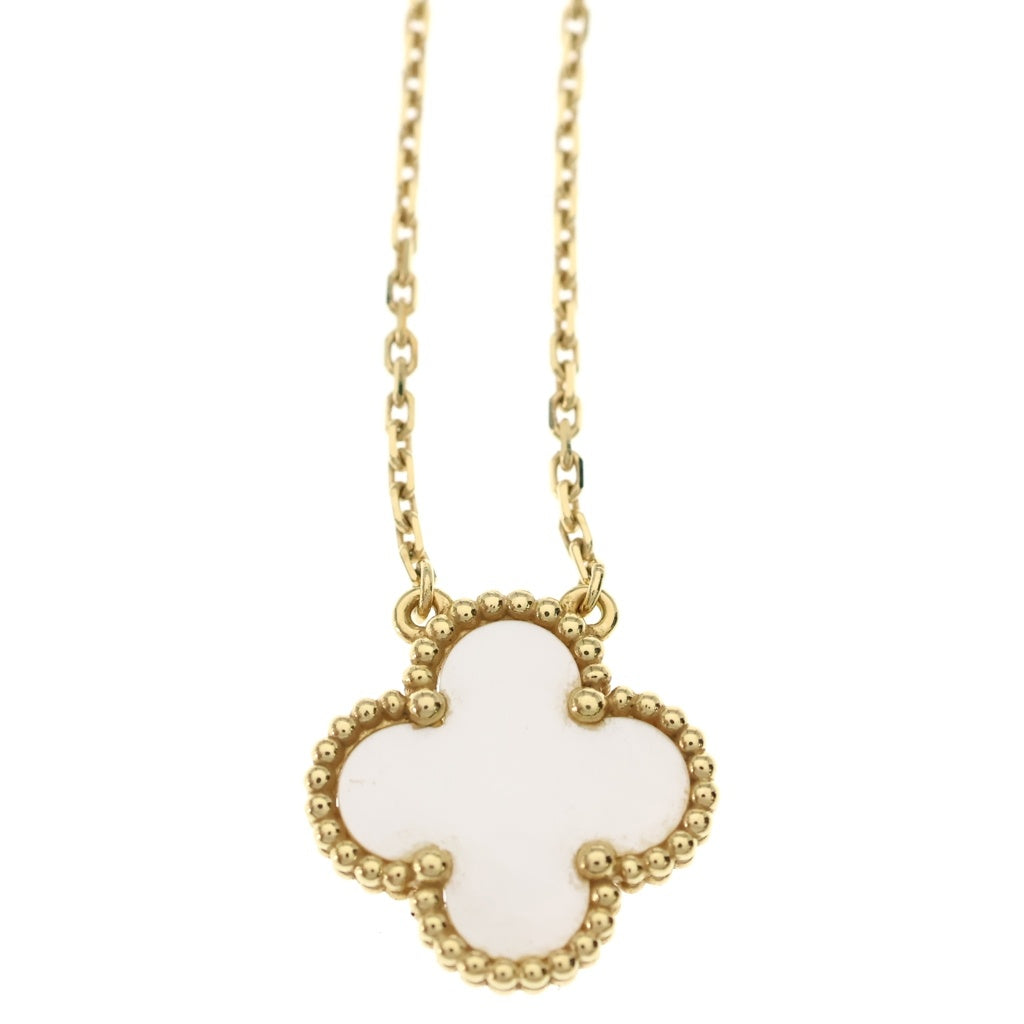 Van Cleef & Arpels(ヴァンクリーフアンドアーペル) ヴィンテージアルハンブラ マザーオブパール ネックレス K18YG イエローゴールド VCARA45900 レディース