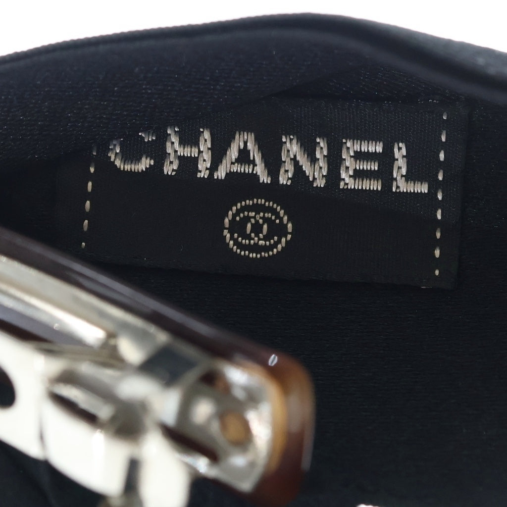 CHANEL(シャネル) ココマーク リボン バレッタ ヘアクリップ ブラック シルク レディース