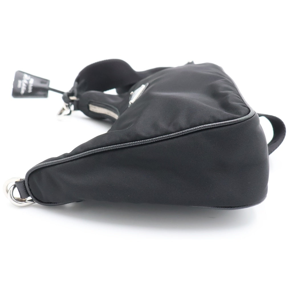 PRADA(プラダ) Re-Edition 2005 Re-Nylon リエディション リナイロン ショルダーバッグ ブラック 1BH204 シルバー金具 レディース