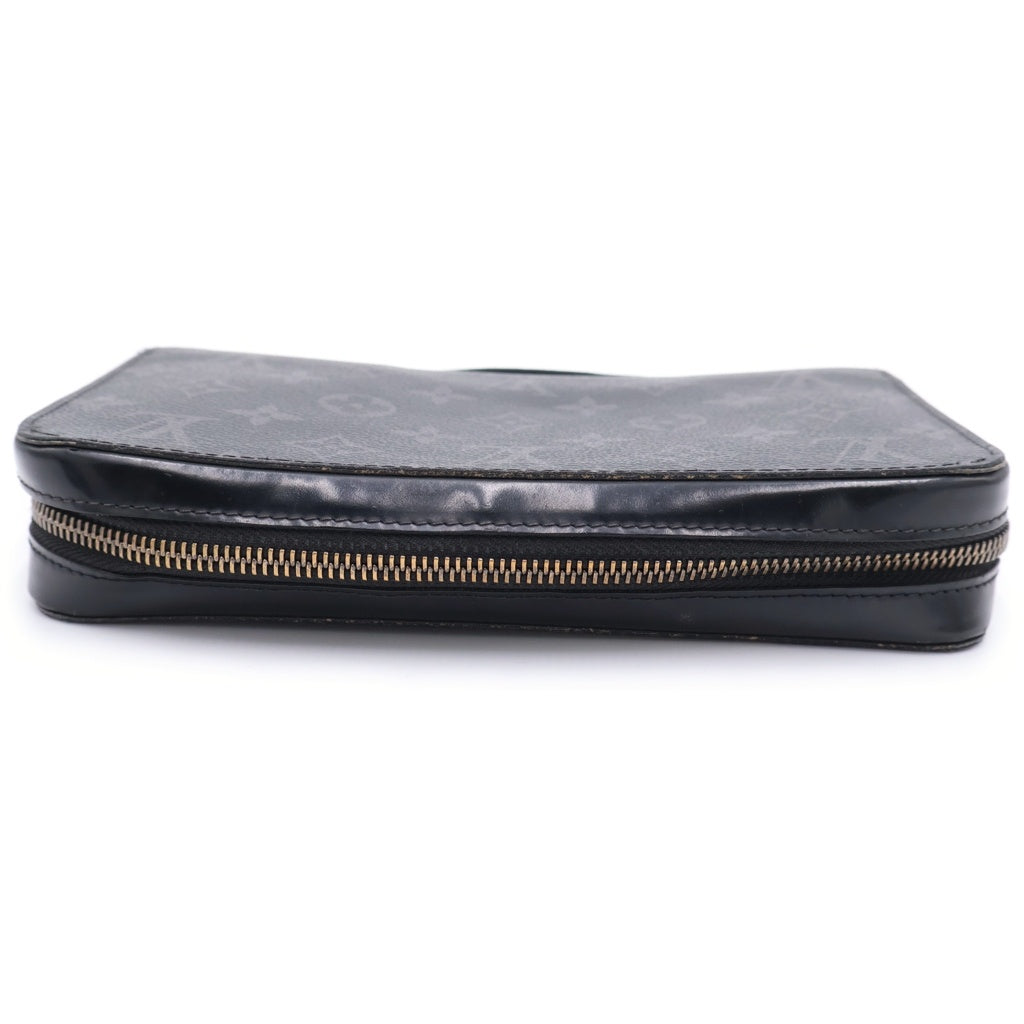 LOUIS VUITTON(ルイヴィトン) モノグラムエクリプス ジッピーXL ロングウォレット 長財布 カードケース ブラック PVC M61698 シルバー金具 レディース