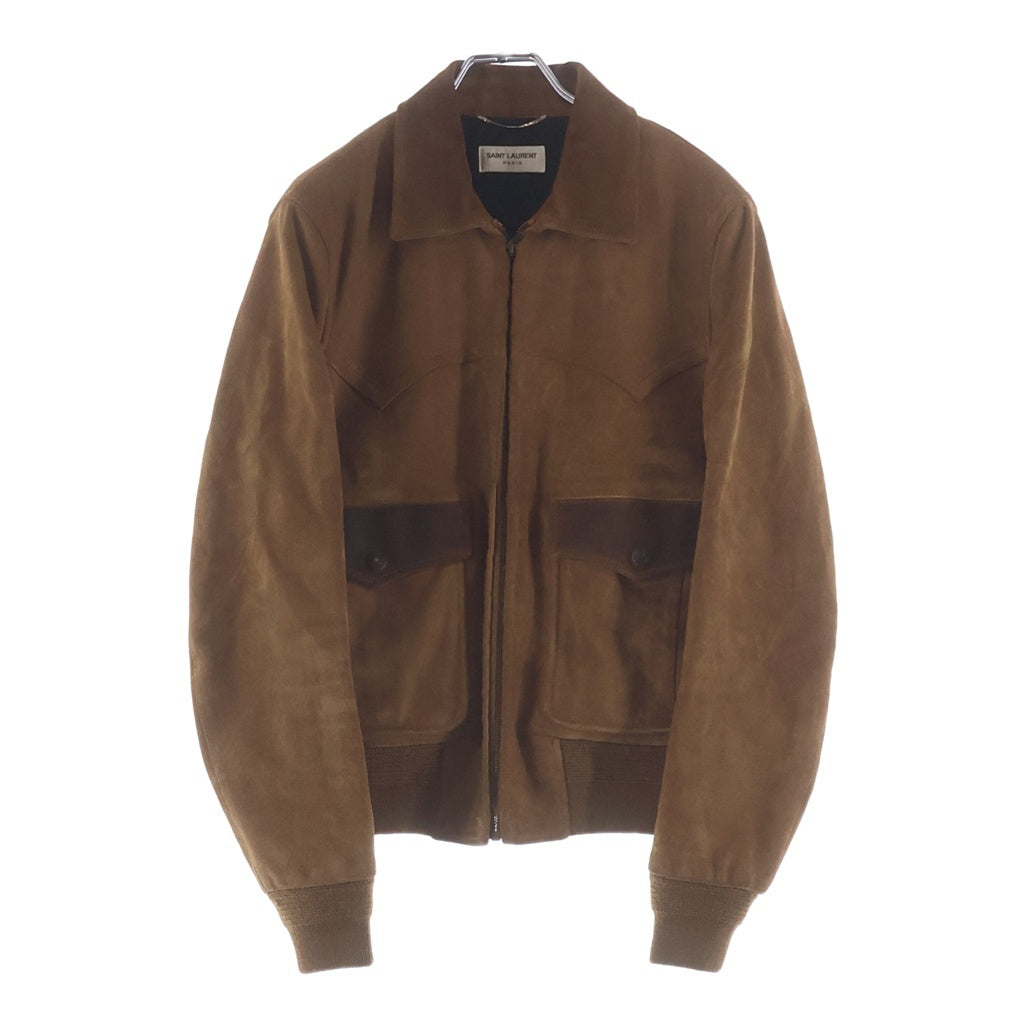 SAINT LAURENT PARIS(サンローランパリ) 15aw ボンバージャケット エディ期 スエード ブラウン