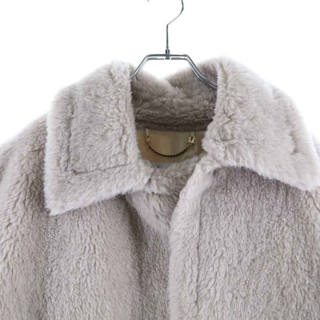 Max Mara(マックスマーラ) テディベアケープ コート サンドベージュ アルパカ×ウール レディース