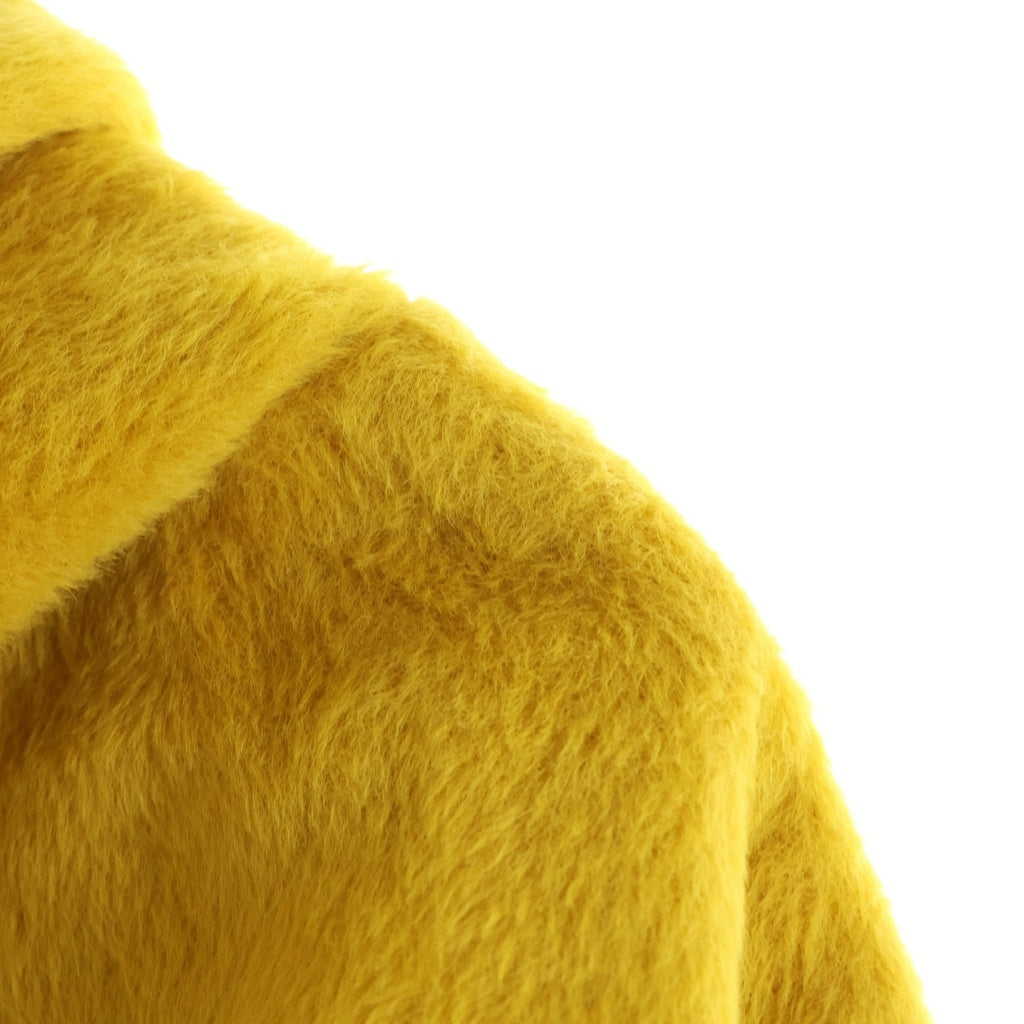 CELINE(セリーヌ) ロゴビーズ ファジーウール ルーズフィット フーディー イエロー #L レディース