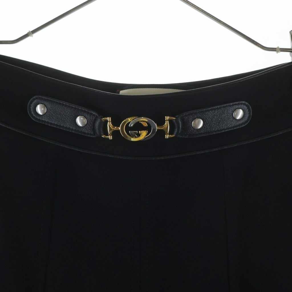 GUCCI(グッチ) インターロッキングG プリーツスカート ブラック #36 レディース