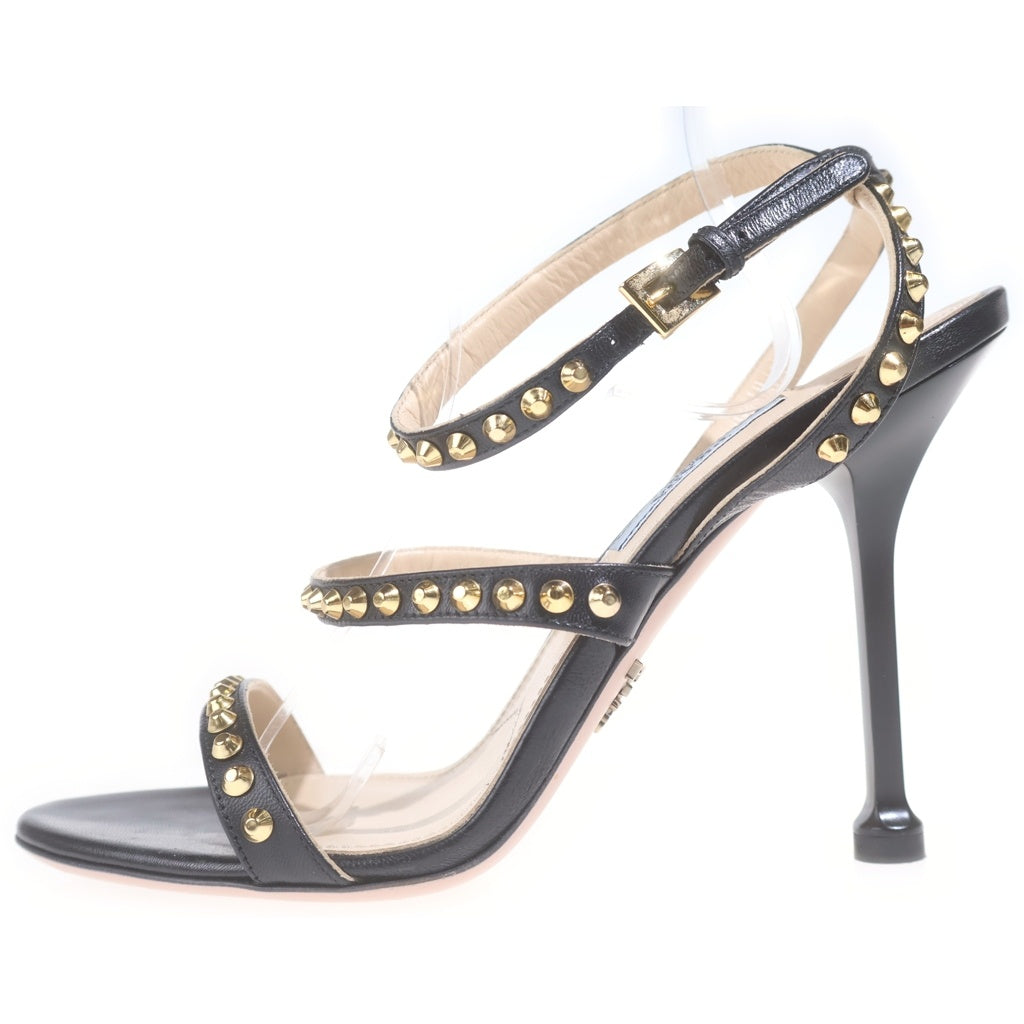 PRADA(プラダ) ブラックスタッズ サンダル #37 1/2 レディース