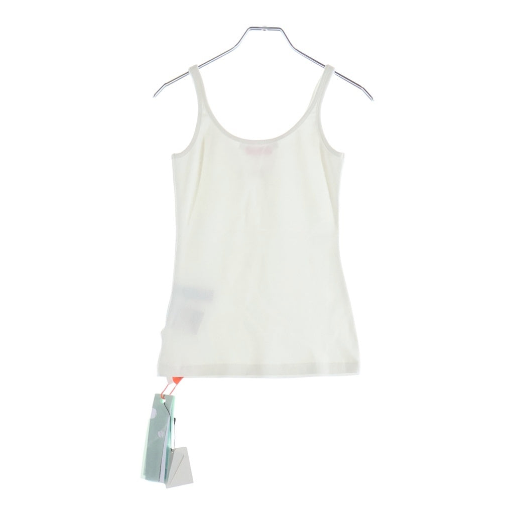 OFF-WHITE(オフホワイト) Off Stamp Ribbed Tank Top フロントプリントタンクトップ ホワイト #38 レディース