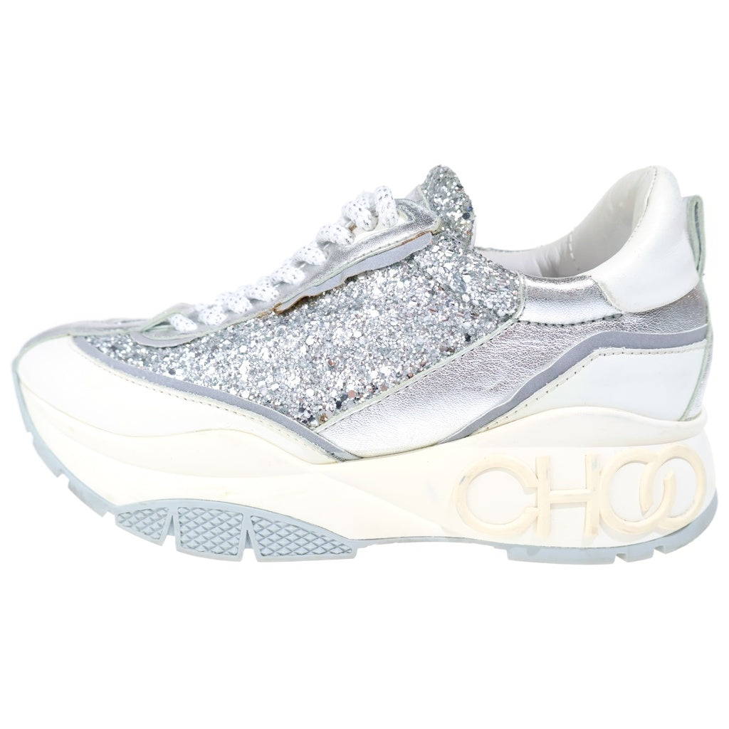JIMMY CHOO(ジミーチュウ) グリッター スニーカー シルバー #35 レディース