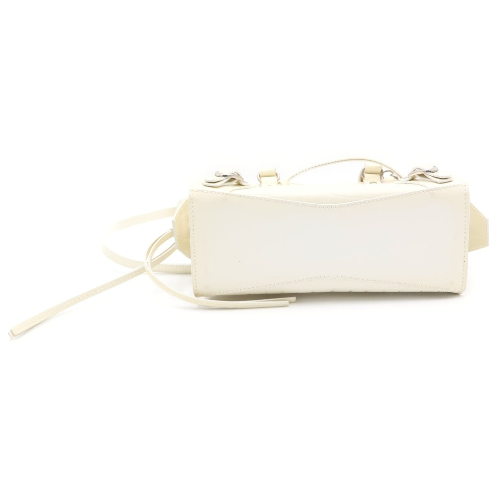 BALENCIAGA(バレンシアガ) ネオクラシック ミニ 2WAYバッグ ハンドバッグ ショルダーバッグ アイボリー ホワイト 型押しクロコ 638524 シルバー金具 レディース