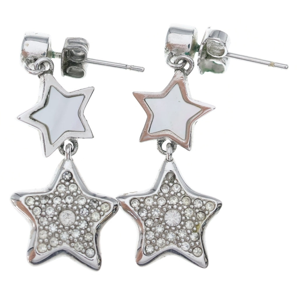 Christian Dior(クリスチャンディオール) ラインストーン スターピアス シルバー レディース
