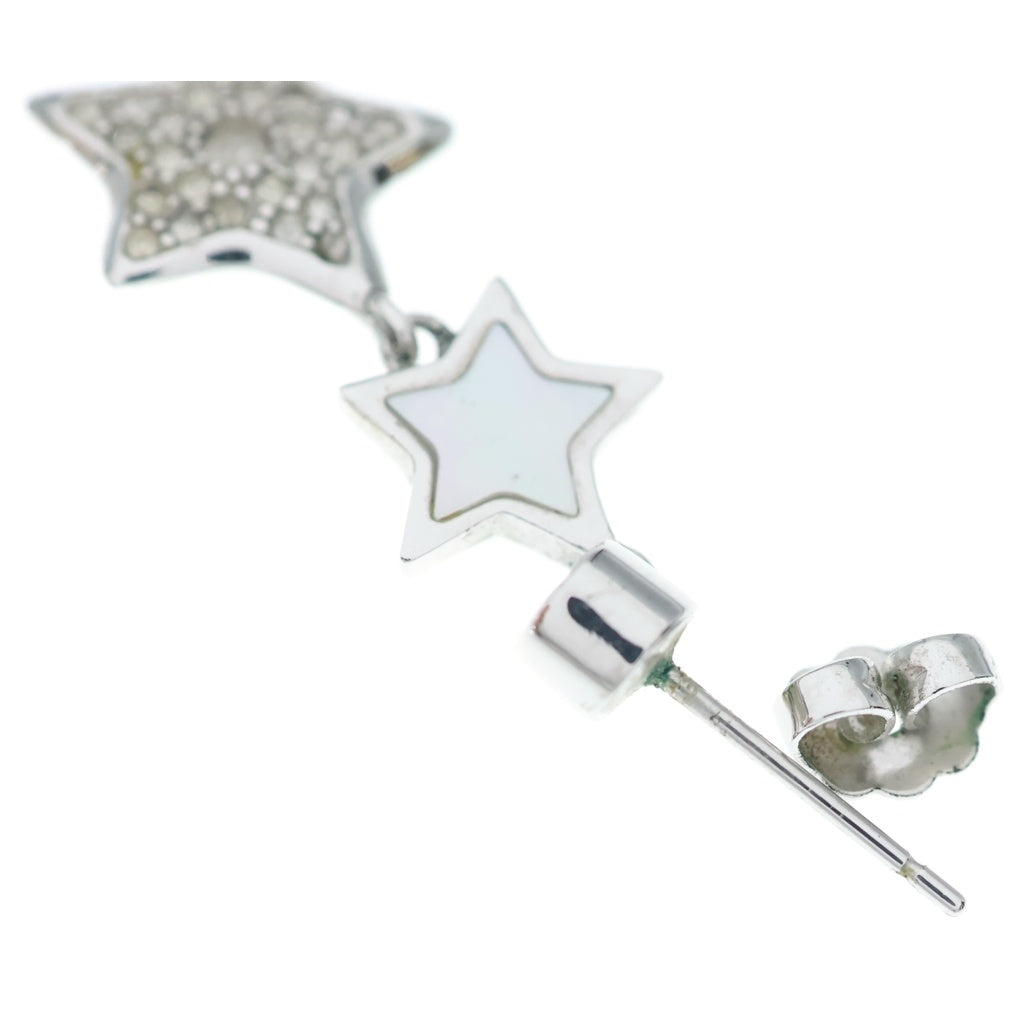 Christian Dior(クリスチャンディオール) ラインストーン スターピアス シルバー レディース