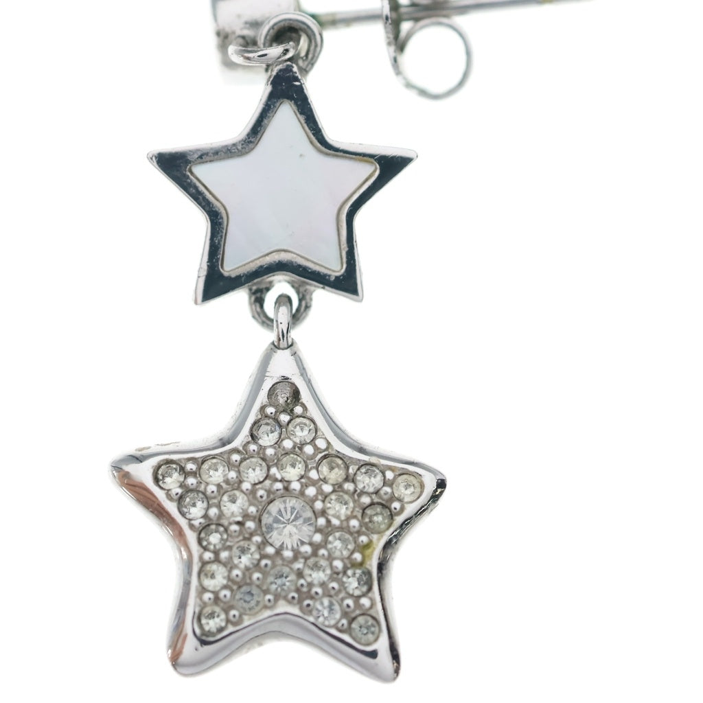 Christian Dior(クリスチャンディオール) ラインストーン スターピアス シルバー レディース