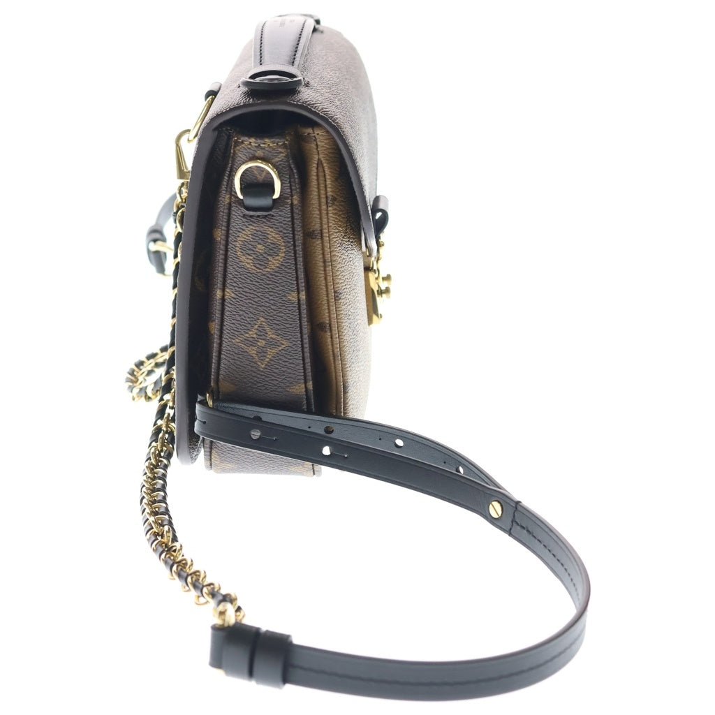 LOUIS VUITTON(ルイヴィトン) モノグラムリバース ポシェットメティス ハンドバッグ リュックサック バックパック ブラウン レザー×PVC M11941 ゴールド金具 レディース