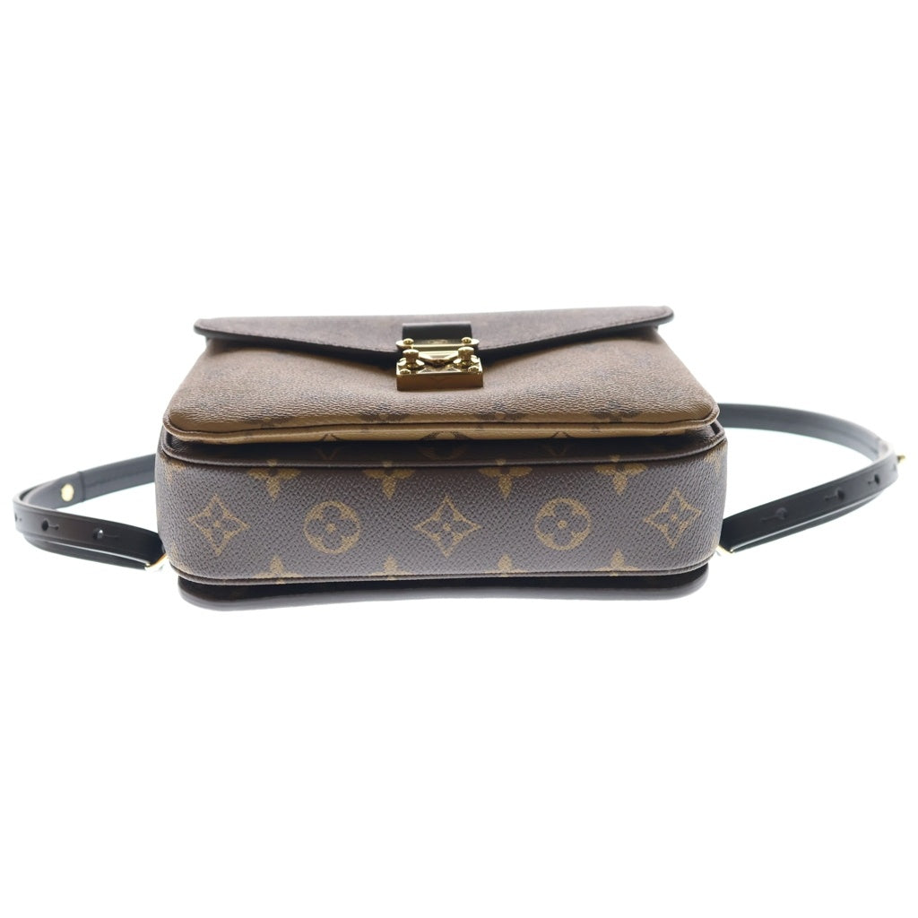 LOUIS VUITTON(ルイヴィトン) モノグラムリバース ポシェットメティス ハンドバッグ リュックサック バックパック ブラウン レザー×PVC M11941 ゴールド金具 レディース