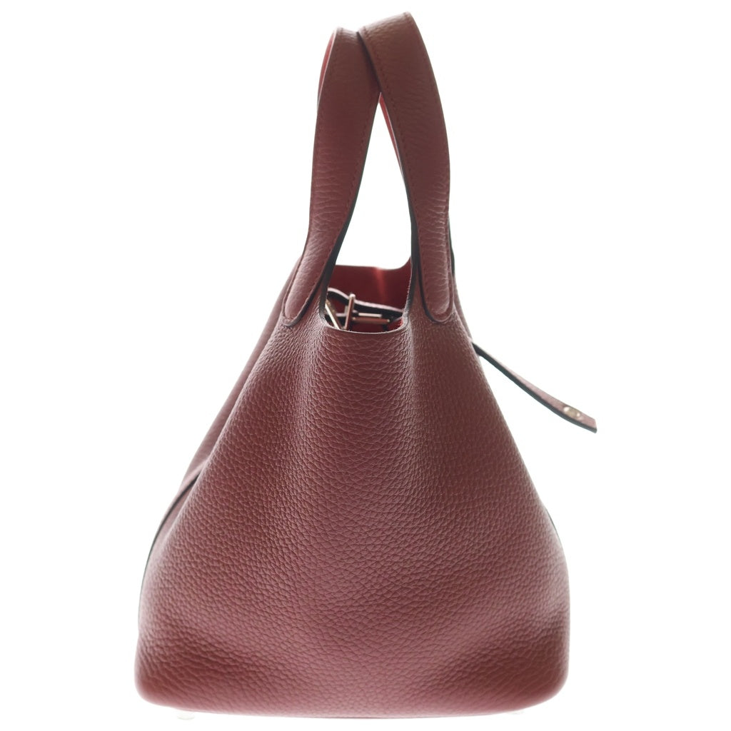 HERMES(エルメス) ピコタンロック PM ハンドバッグ ルージュ トリヨンクレマンス シルバー金具 K刻印 レディース
