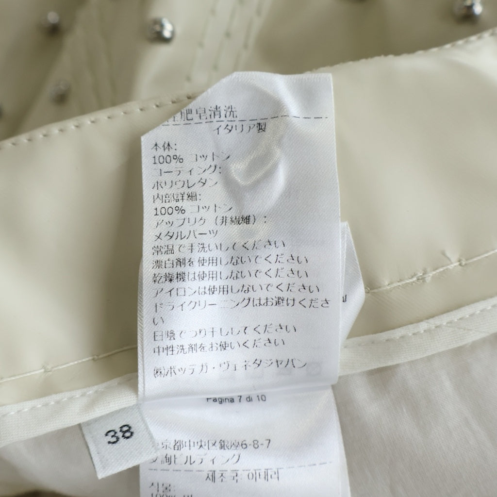 BOTTEGA VENETA(ボッテガヴェネタ) スタッズロングパンツ アイボリー #38 レディース