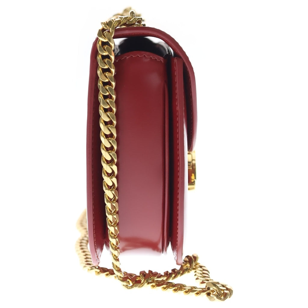 CELINE(セリーヌ) ショルダーバッグティーン ブザス トリオンフ ショルダーバッグ レッド レザー ゴールド金具 レディース