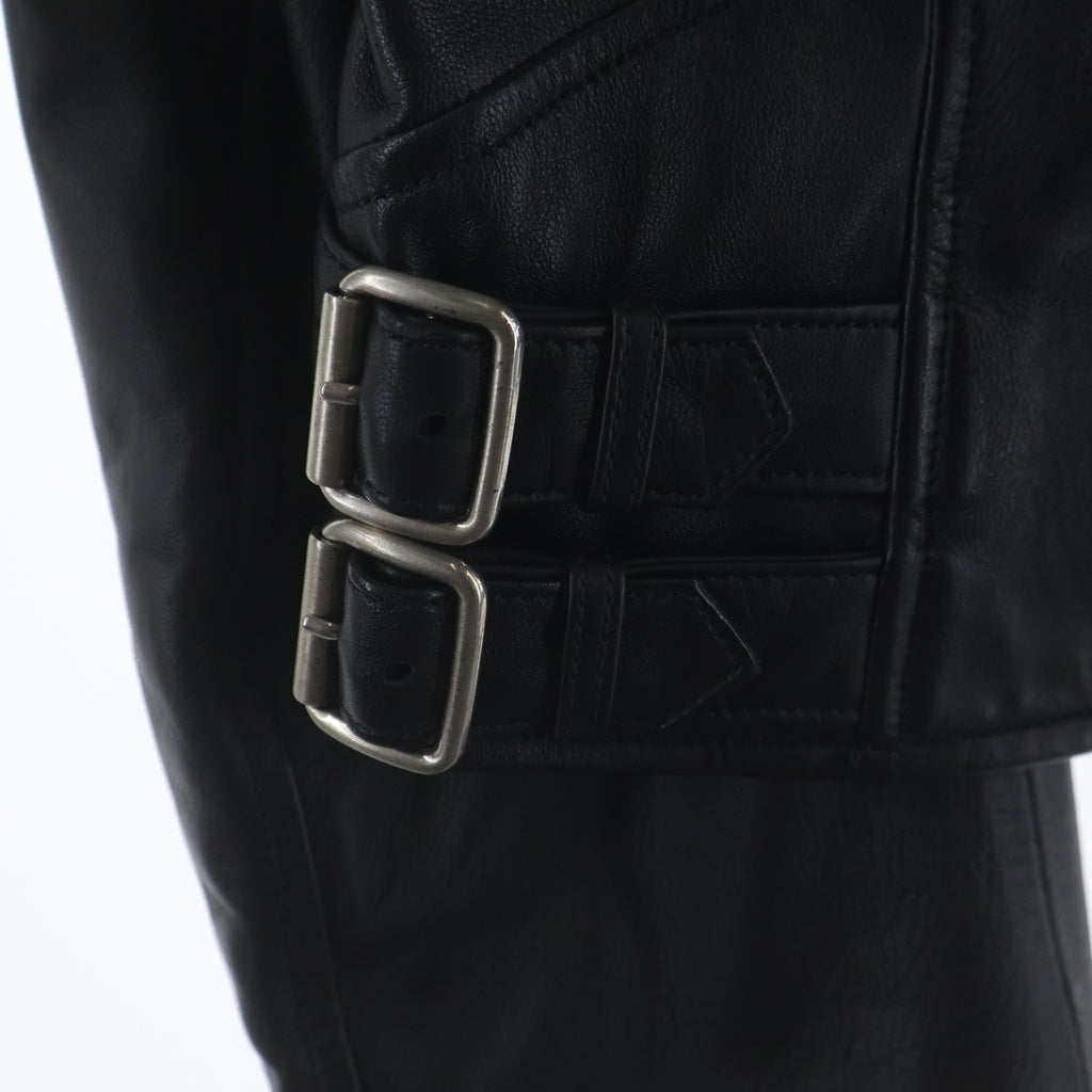 HERMES(エルメス) commande particuliere レザージャケット 羊革 ブラック S レディース