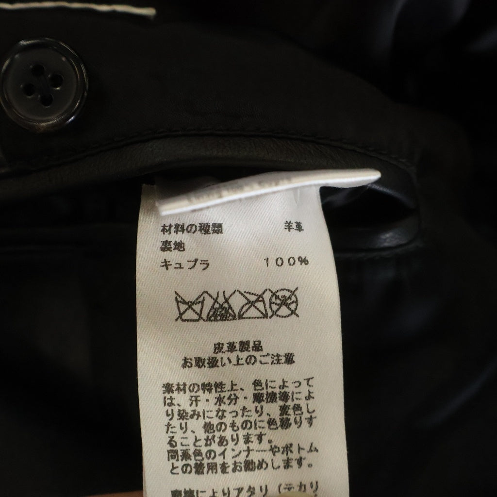 HERMES(エルメス) commande particuliere レザージャケット 羊革 ブラック S レディース