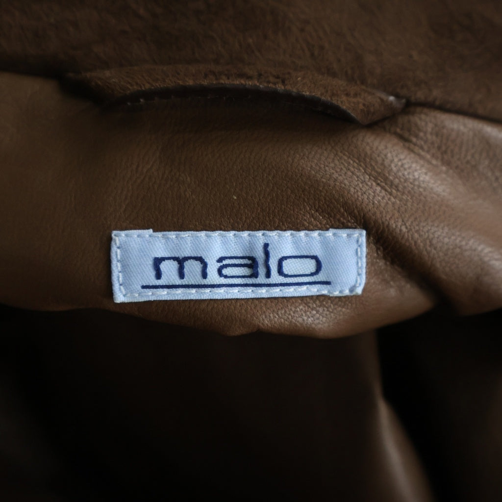 malo(マーロ) スエード レザー ジャケット ブラウン 52 レディース