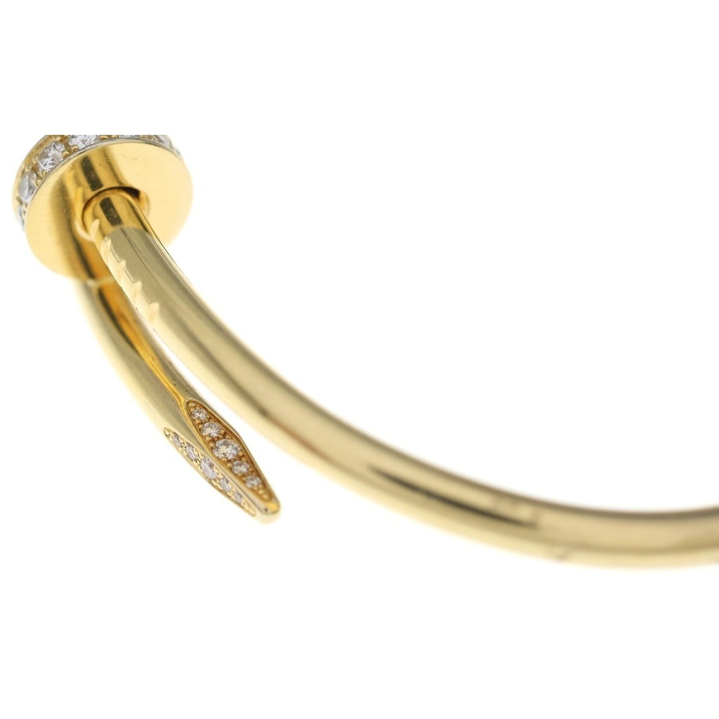 Cartier(カルティエ) ジュストアンクル ダイヤ ブレスレット イエローゴールド Au750YG #16 レディース