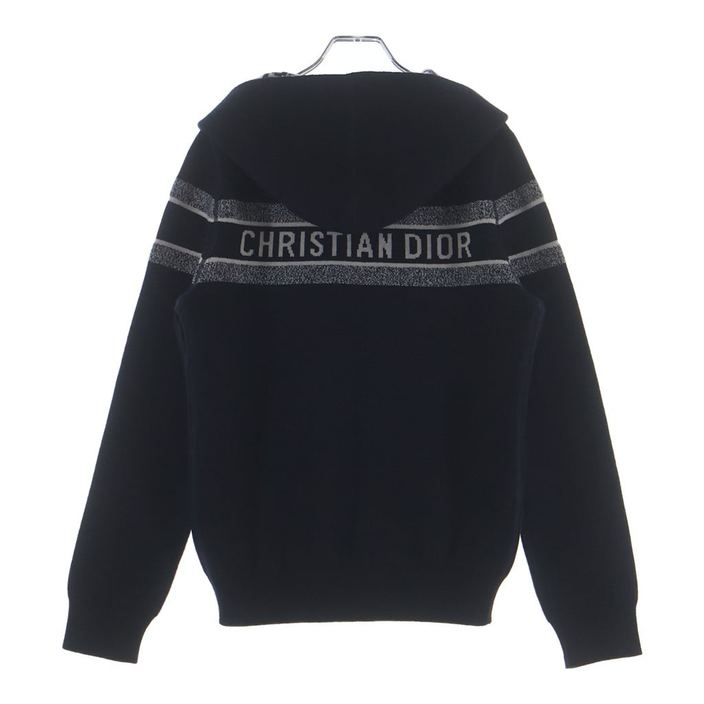 Christian Dior(クリスチャンディオール) フード付き リバーシブル ジップカーディガン オブリーク ネイビー #36 054G12AM055