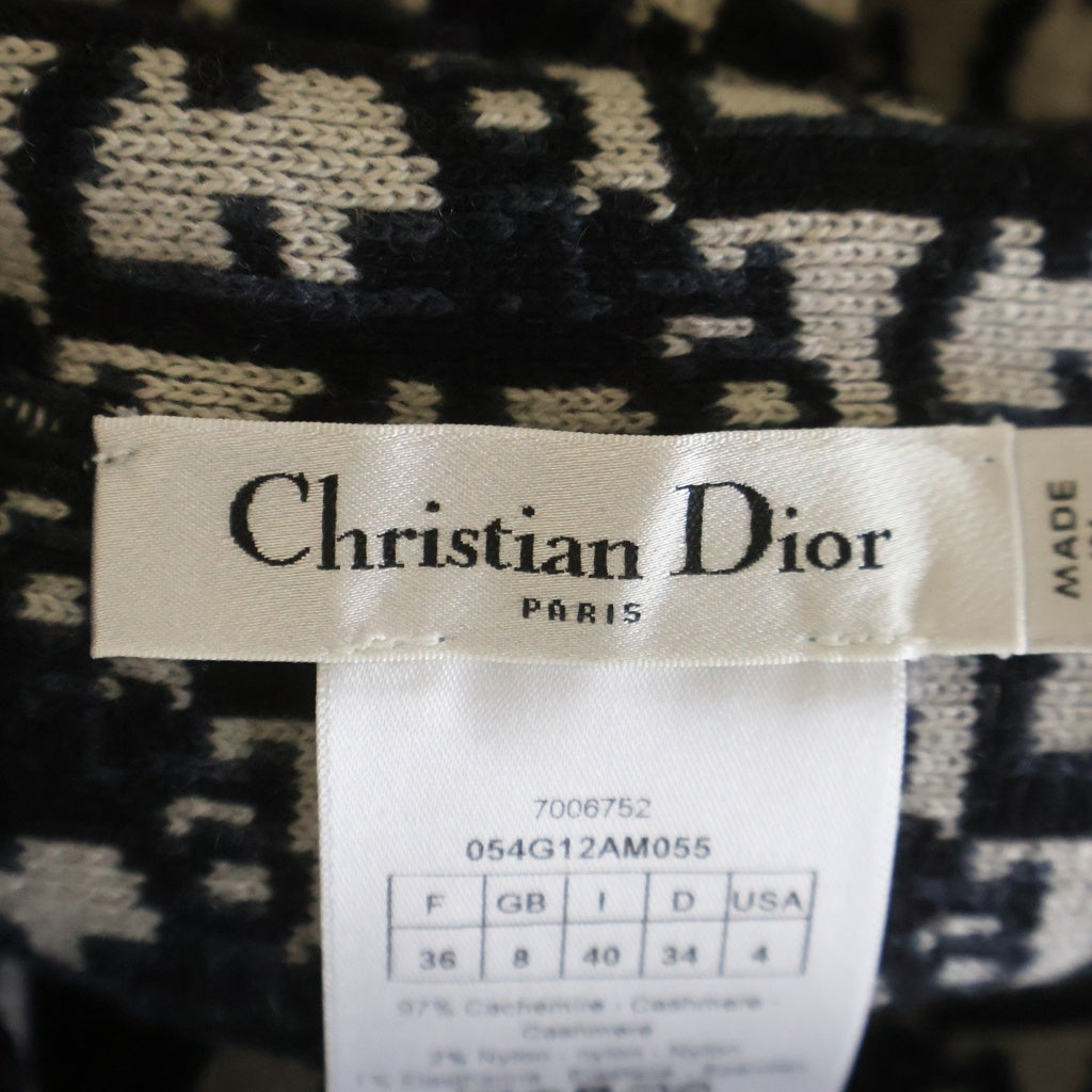Christian Dior(クリスチャンディオール) フード付き リバーシブル ジップカーディガン オブリーク ネイビー #36 054G12AM055