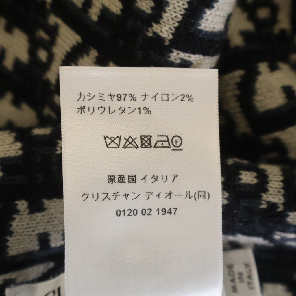 Christian Dior(クリスチャンディオール) フード付き リバーシブル ジップカーディガン オブリーク ネイビー #36 054G12AM055