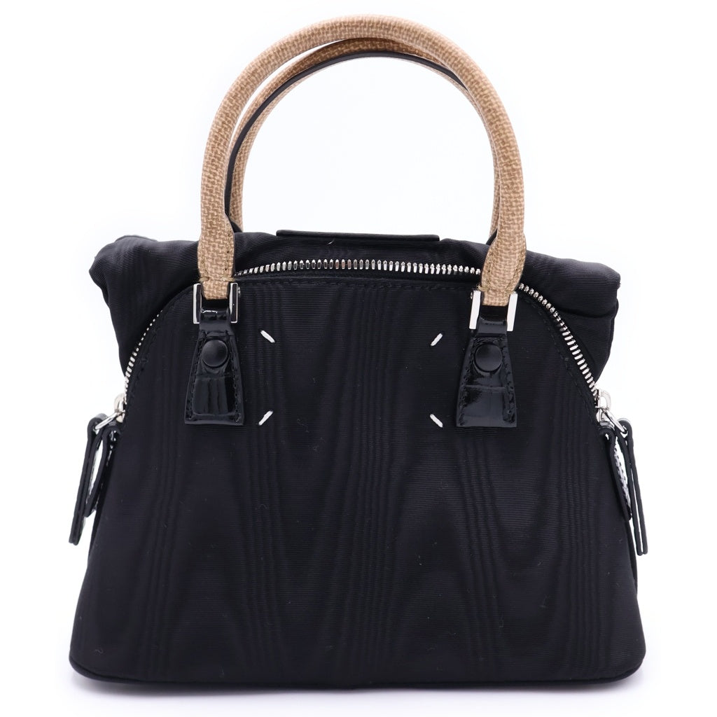 MM6 Maison Margiela(エムエムシックスメゾンマルジェラ) 5AC ブロークンミラー マイクロショルダーバッグ 2WAY ハンドバッグ ブラック レディース