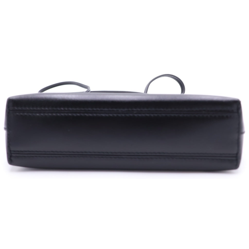 JIL SANDER(ジルサンダー) GOJI ミニバンブー レザー がま口 2WAY ハンドバッグ ショルダーバッグ ブラック レディース
