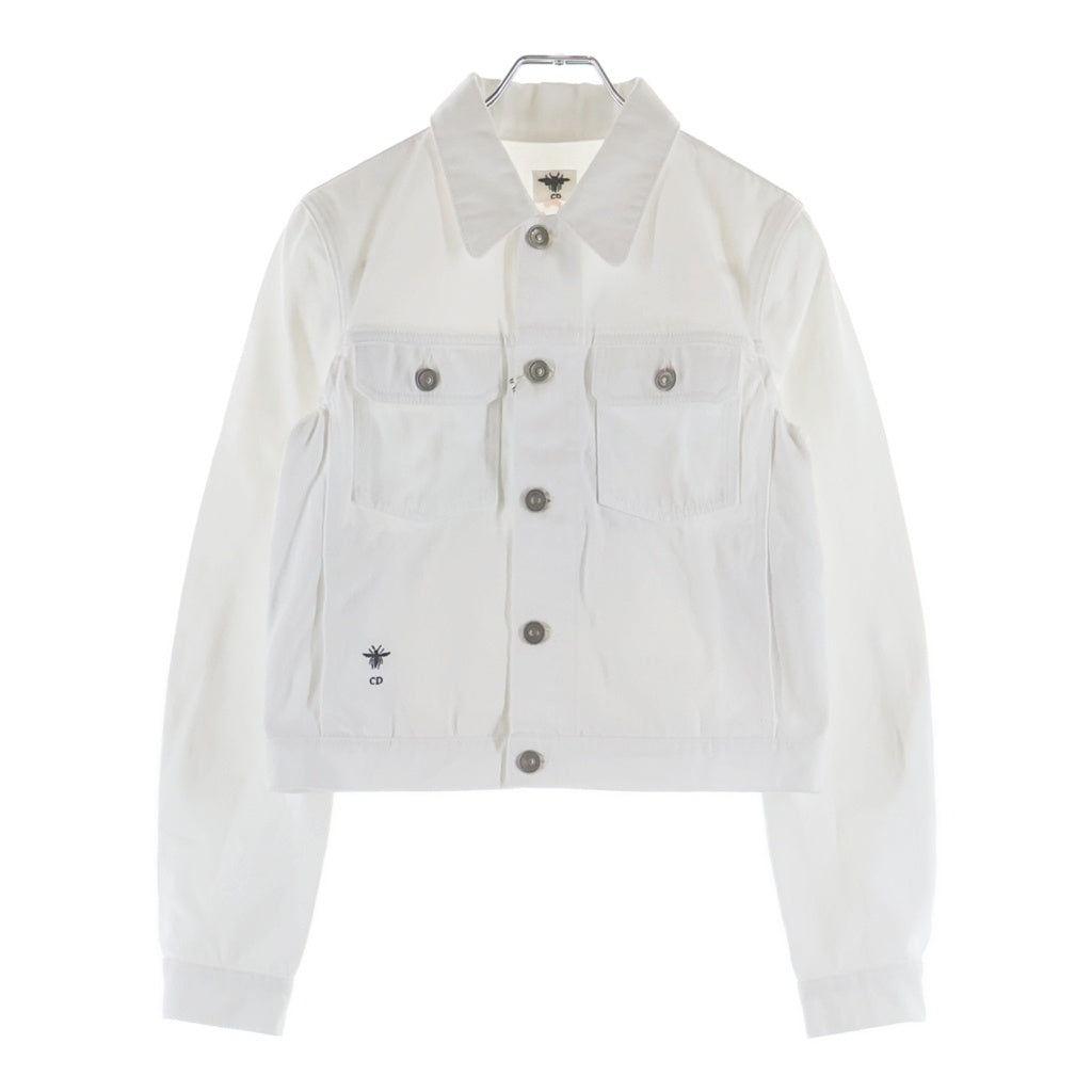 DIOR(ディオール) ×Niki de Saint Phalle Cropped Jacket Ecru ニキドサンファル クロップドジャケット エクリュ デニムジャケット ホワイト 412V11A3075 レディース