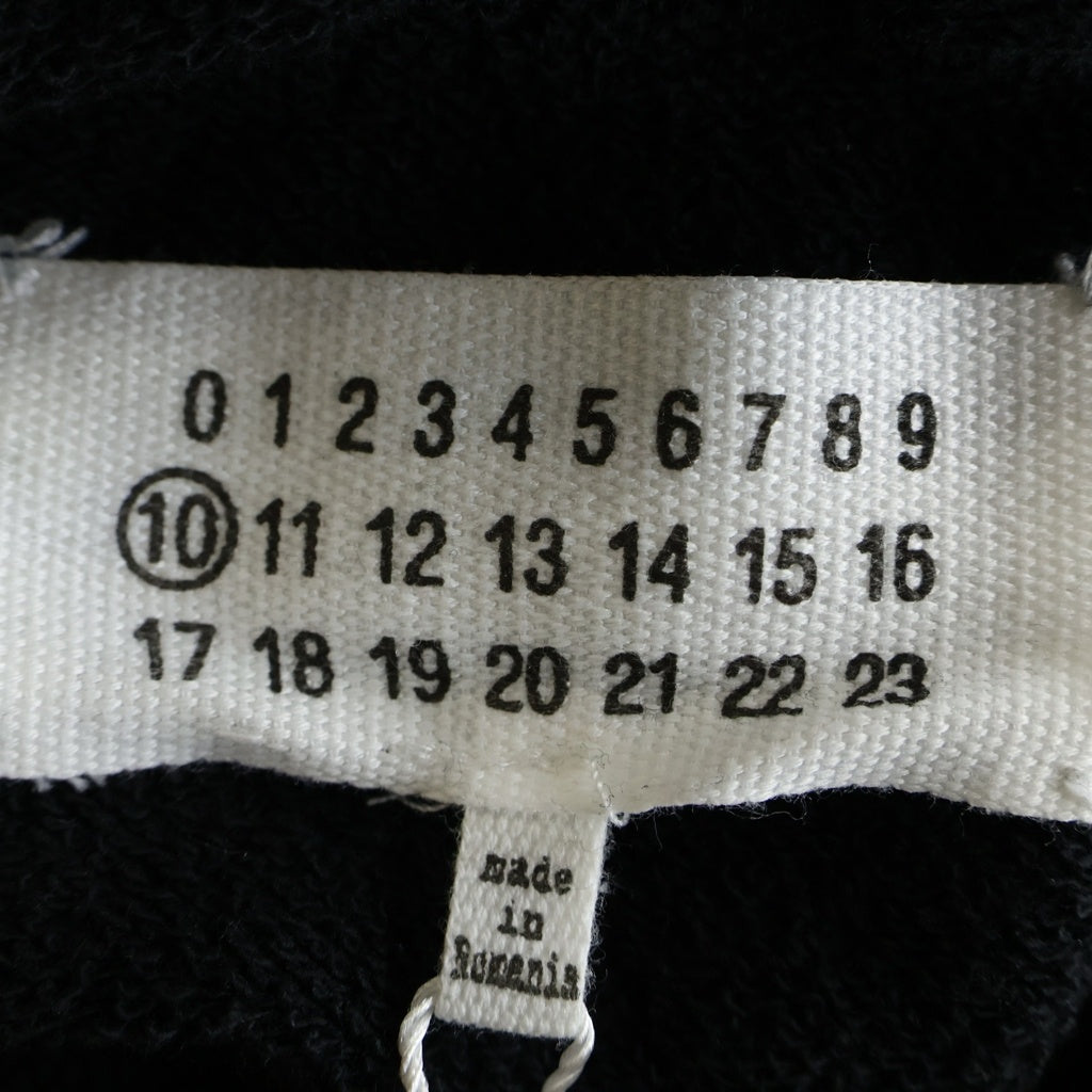 MM6 Maison Margiela(エムエムシックスメゾンマルジェラ) 22AWフロントロゴ プルオーバーフーディー パーカー 反転ロゴ ブラック S50GU0167