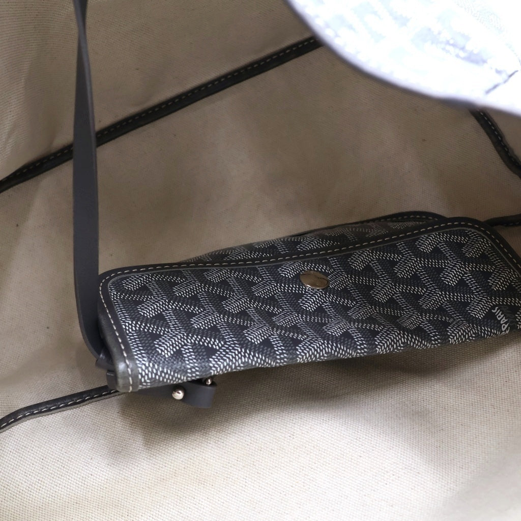 GOYARD(ゴヤール) サンルイPM PVCレザー ハンドバッグ ショルダーバッグ グレー レディース