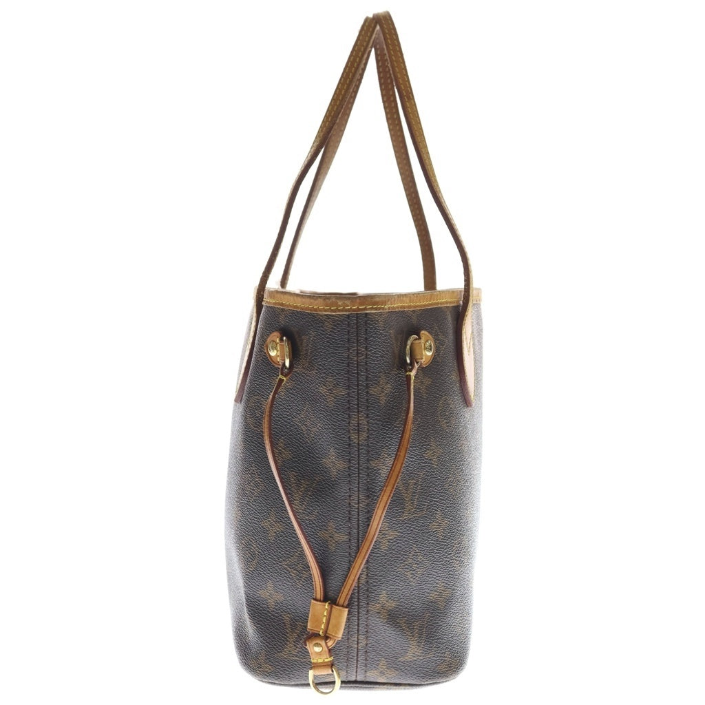 LOUIS VUITTON(ルイヴィトン) モノグラム ネヴァーフルPM ハンドバッグ トートバッグ ブラウン レザー×PVC M40155 ゴールド金具 レディース