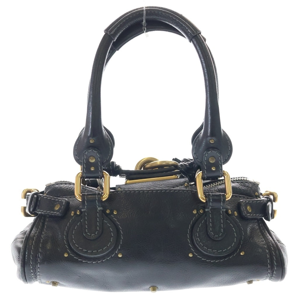 Chloe(クロエ) パディントン ハンドバッグ ブラック レザー ゴールド金具 レディース