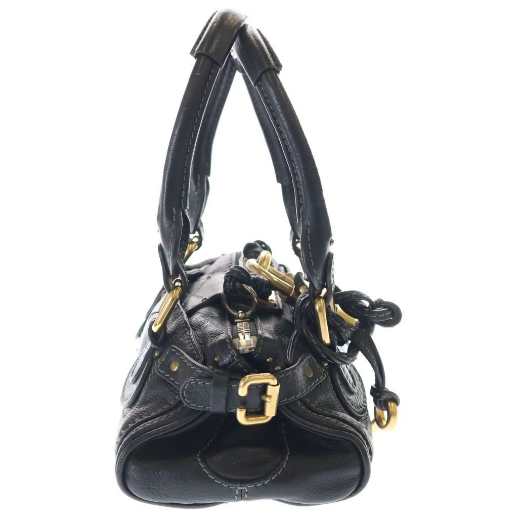 Chloe(クロエ) パディントン ハンドバッグ ブラック レザー ゴールド金具 レディース