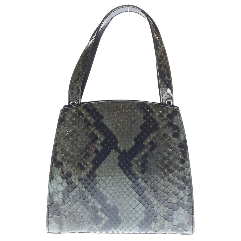 CELINE(セリーヌ) パイソン ハンドバッグ ミニバッグ グレー シルバー金具 レディース