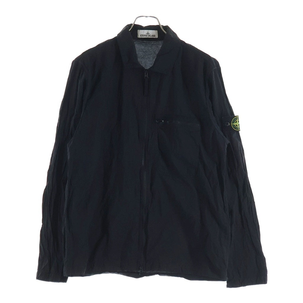STONE ISLAND(ストーンアイランド) Nylon Metal Shirt Jacket ナイロン メタル シャツ ジャケット ワッペン ブラック 801511219