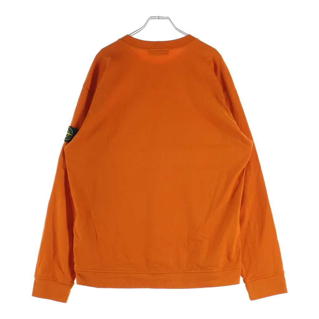 STONE ISLAND(ストーンアイランド) フェード スウェット ワッペン クルーネック オレンジ コットン