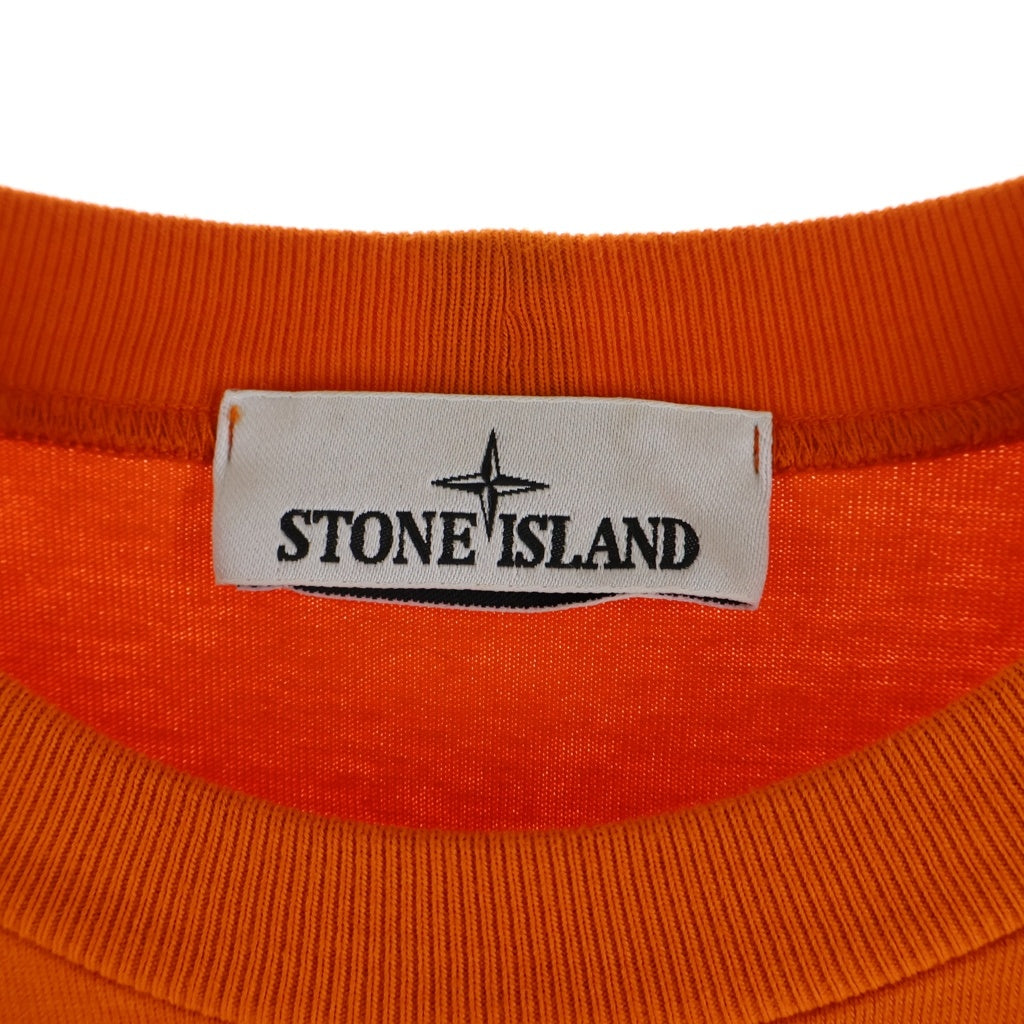 STONE ISLAND(ストーンアイランド) フェード スウェット ワッペン クルーネック オレンジ コットン