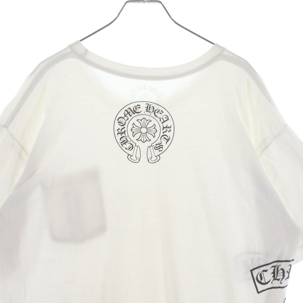 CHROME HEARTS(クロムハーツ) Side Logo サイドロゴ ホースシュー 半袖カットソー ポケット Tシャツ ホワイト コットン