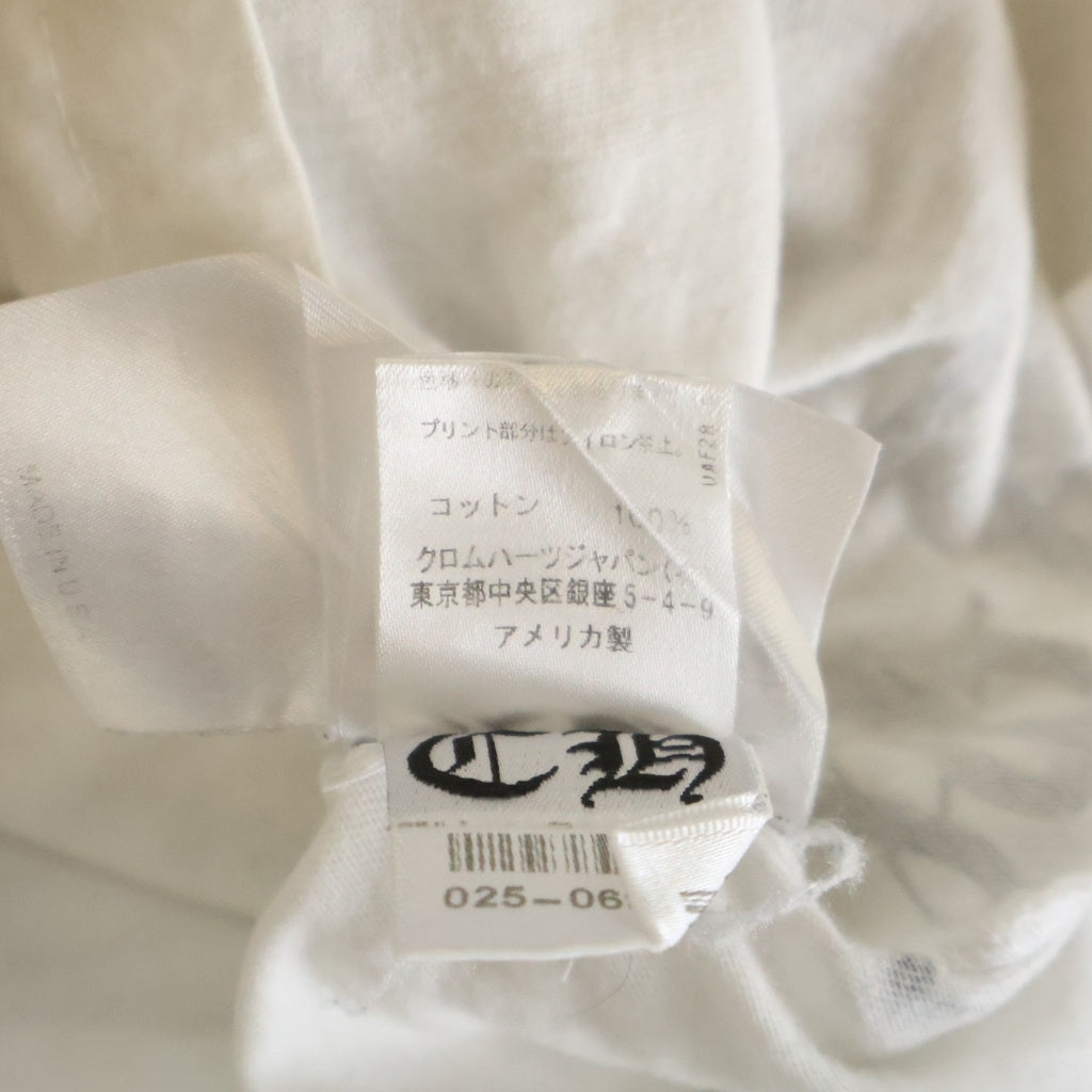 CHROME HEARTS(クロムハーツ) Side Logo サイドロゴ ホースシュー 半袖カットソー ポケット Tシャツ ホワイト コットン
