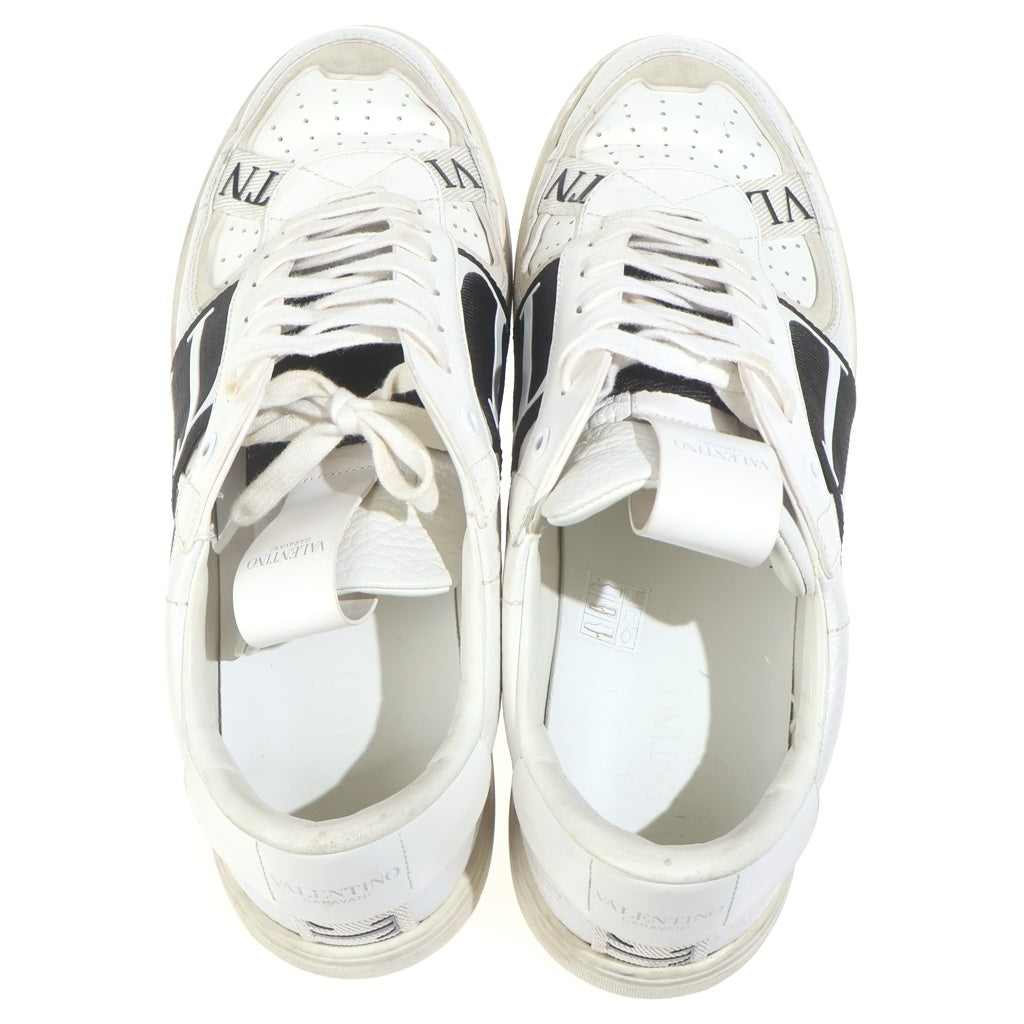 VALENTINO(ヴァレンティノ) VLTN ロゴ レザー レースアップ ローカットシューズ スニーカー ホワイト