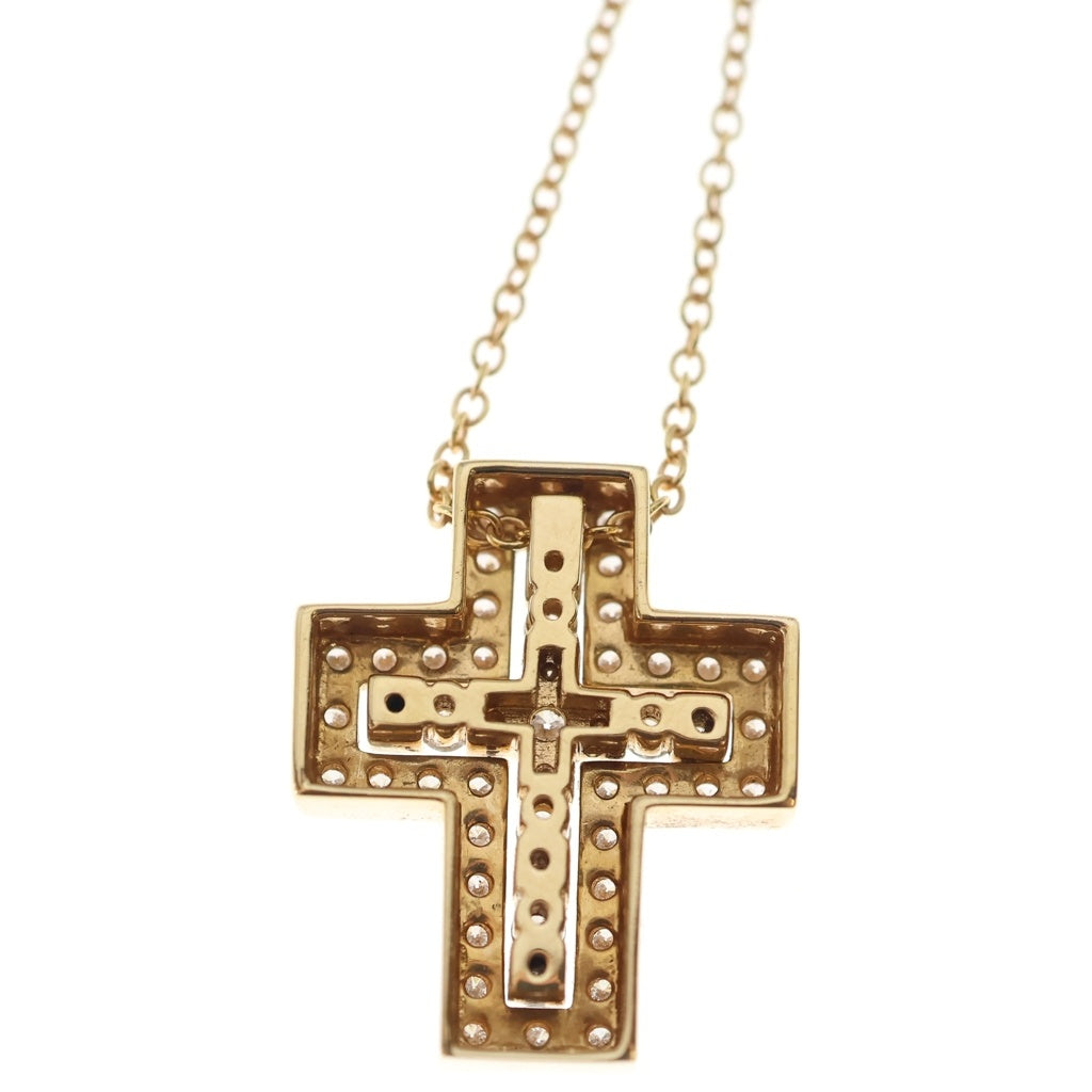 DAMIANI(ダミアーニ) ベルエポック XS ダイヤ クロス ペンダント ネックレス チェーン イエローゴールド 750YG レディース